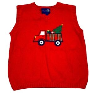 J. Khaki kids red Christmas knit top size 4